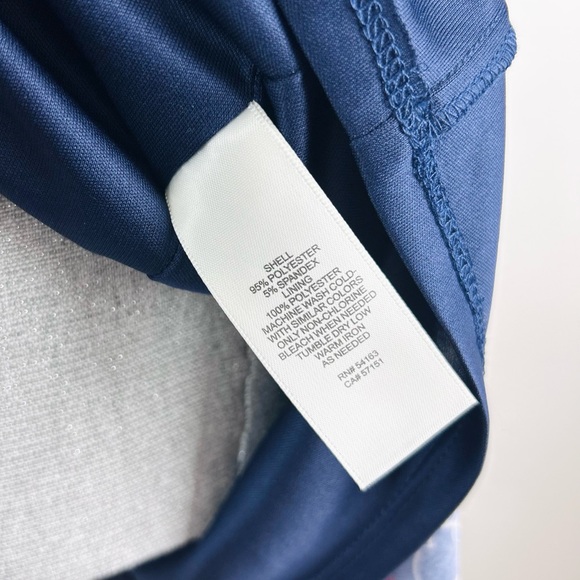 Eliza‎ J Navy Dress with Pink Floral Design - Picture 10 of 12